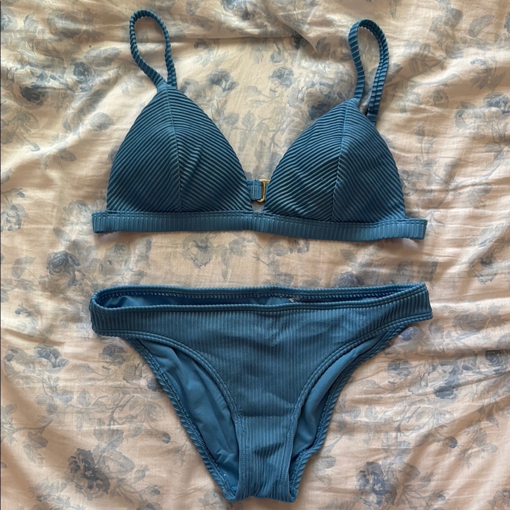 Hollister Blue Triangle Bikini Set